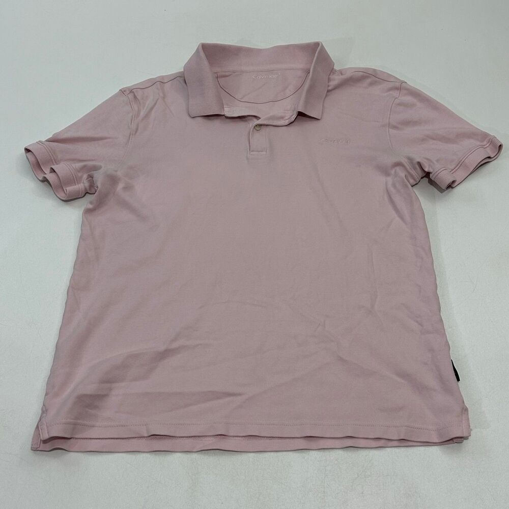 Calvin Klein‎ Polo Shirt Light Pink Liquid Touch, Size Small